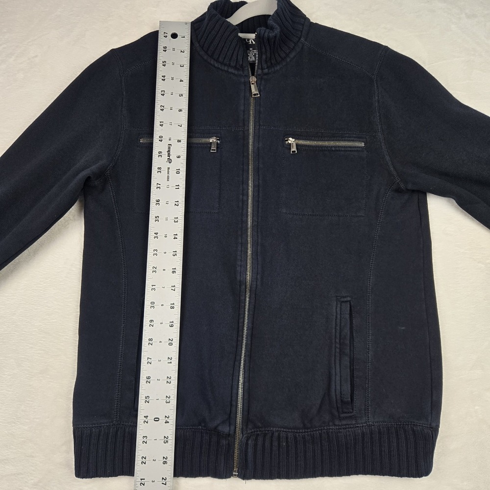Calvin‎ Klein Knit Jacket Mens Medium Black Pockets - Picture 5 of 10